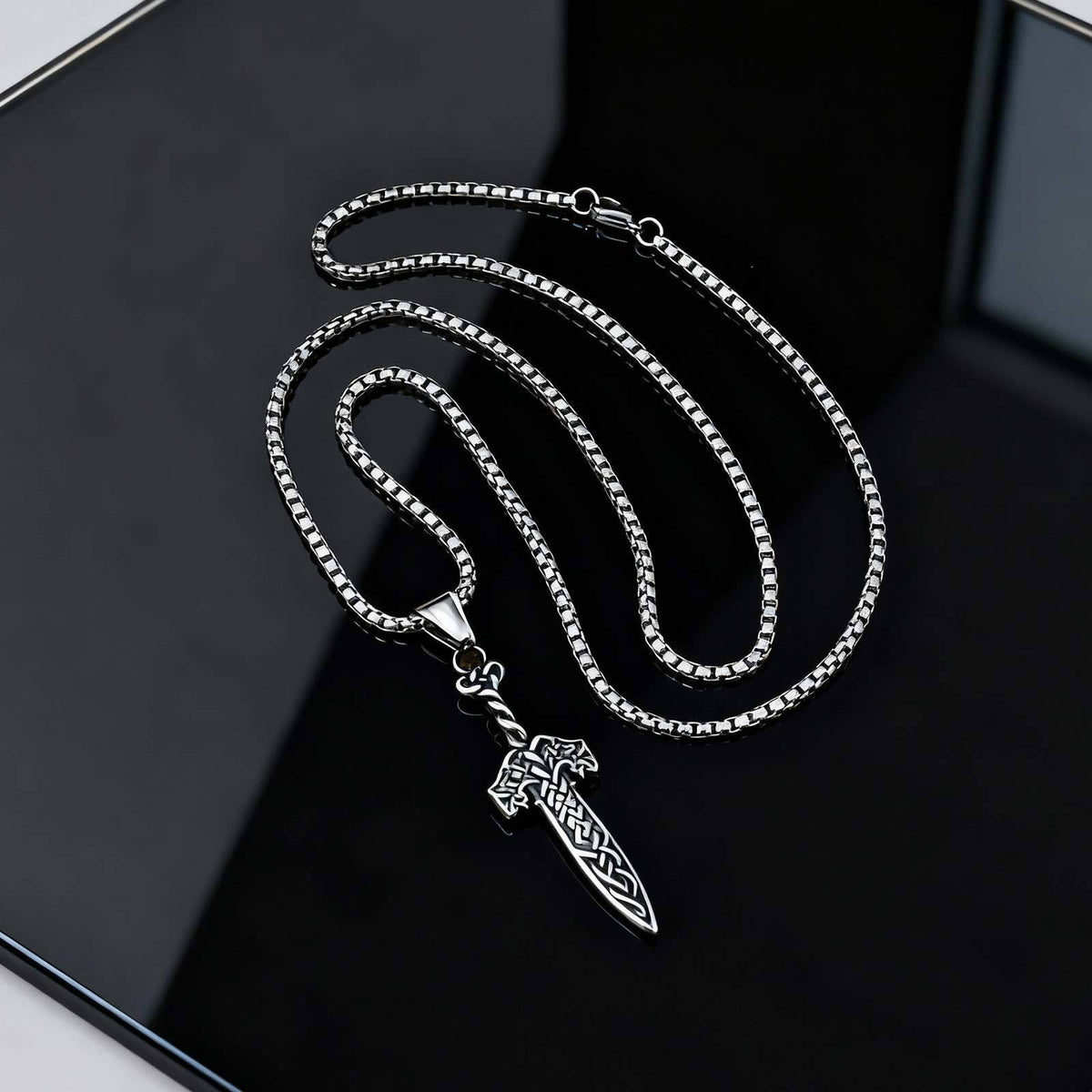 G관 - 스테인리스 스틸 켈트 검 펜던트 목걸이 [PN-2315] 25.12-3