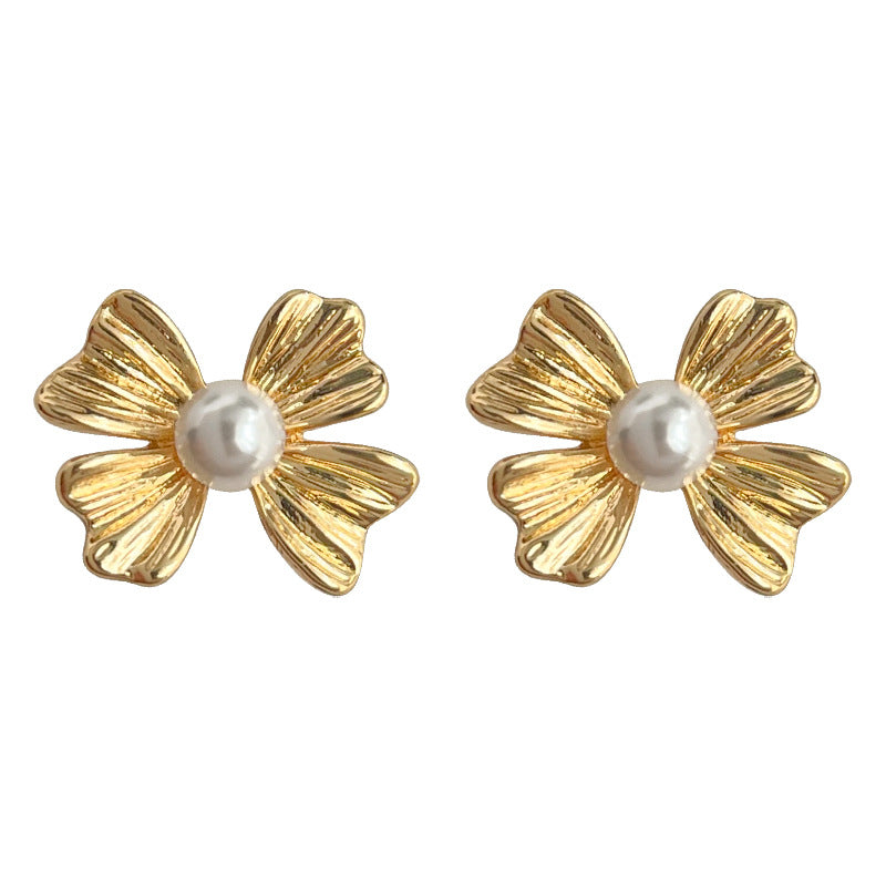 C관 - 여름 새 디자인 귀여운 14K 도금 은침 리본 귀걸이 [4096] 24.05-3