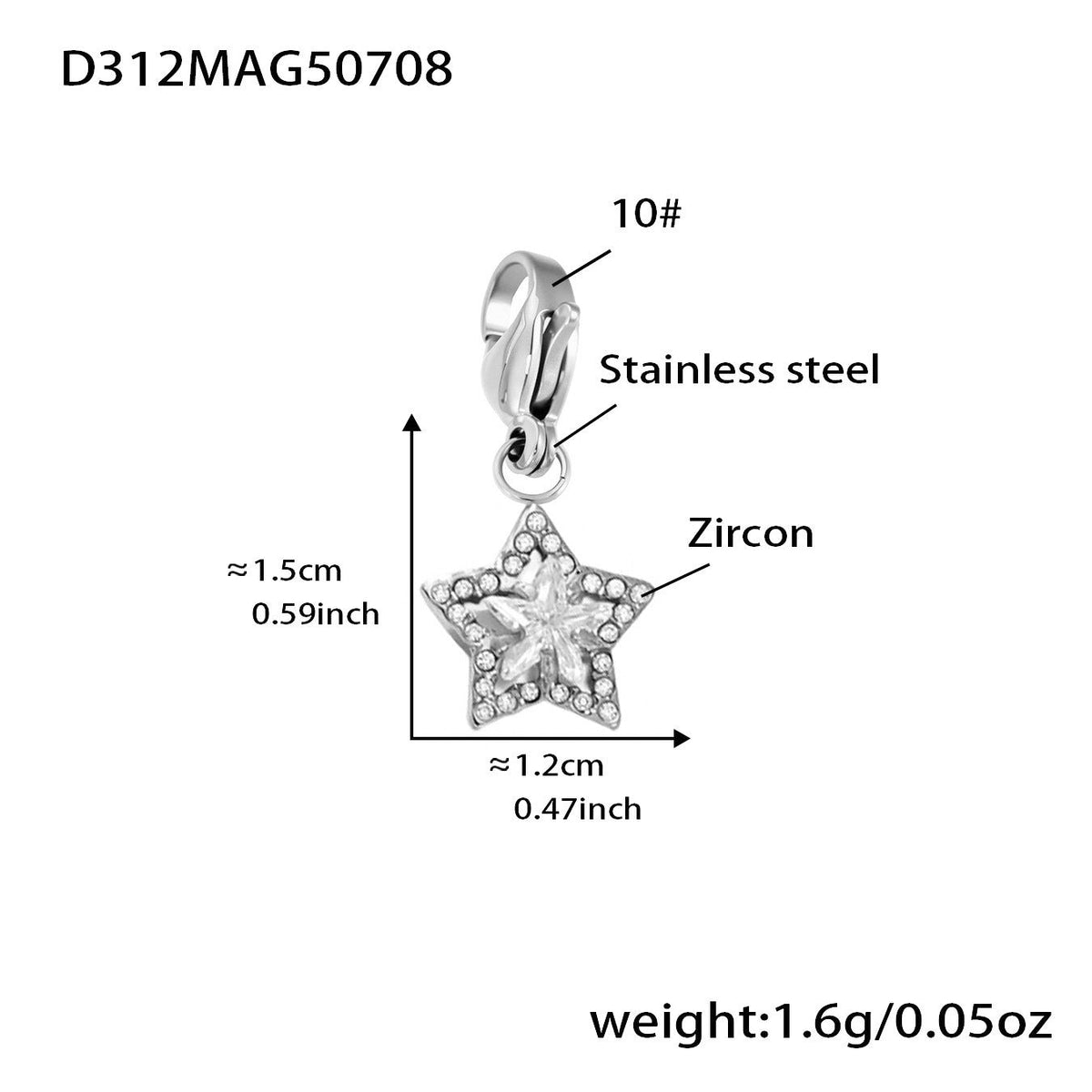 D관 - 스테인리스 스틸 DIY 다중 펜던트 팔찌 목걸이 [E670] 25.09-4