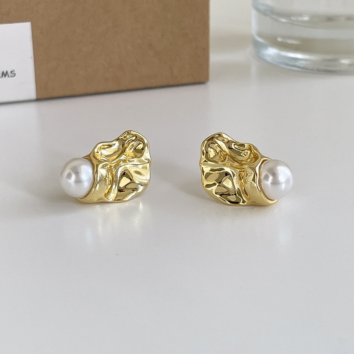 A관 - 비정형 디자인 진주 925 은침 귀걸이 [EH-4323] 25.12-2