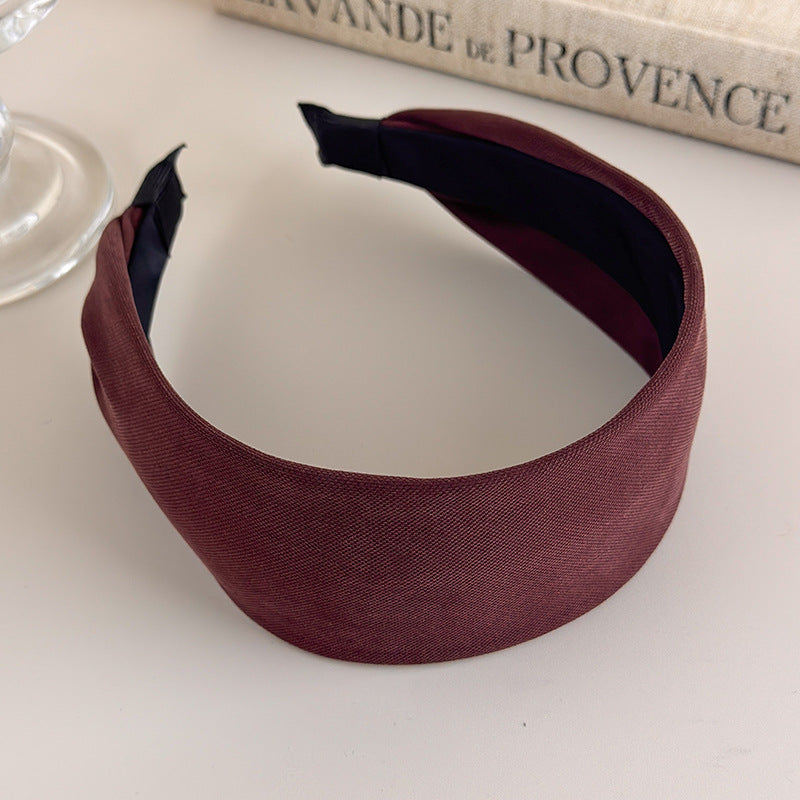 E관 - 톤다운 단색 와이드 볼륨 머리띠 [27593] 25.10-4