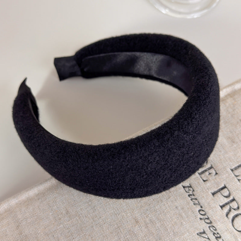 E관 - 모직 울 소재 볼륨 와이드 머리띠 [27699] 25.11-3