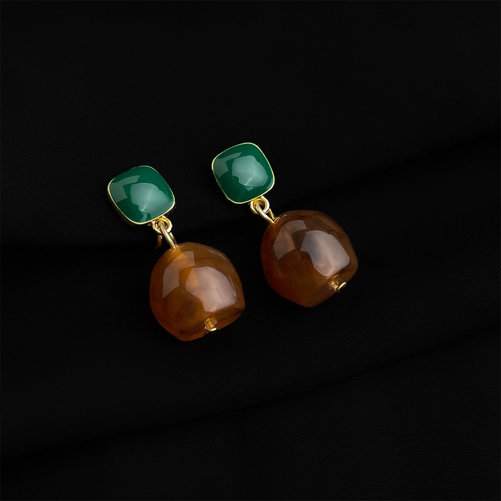 C관 - 18K 도금 에나멜 플라워 이어커프 귀걸이 [EJ0301S] 25.03-1