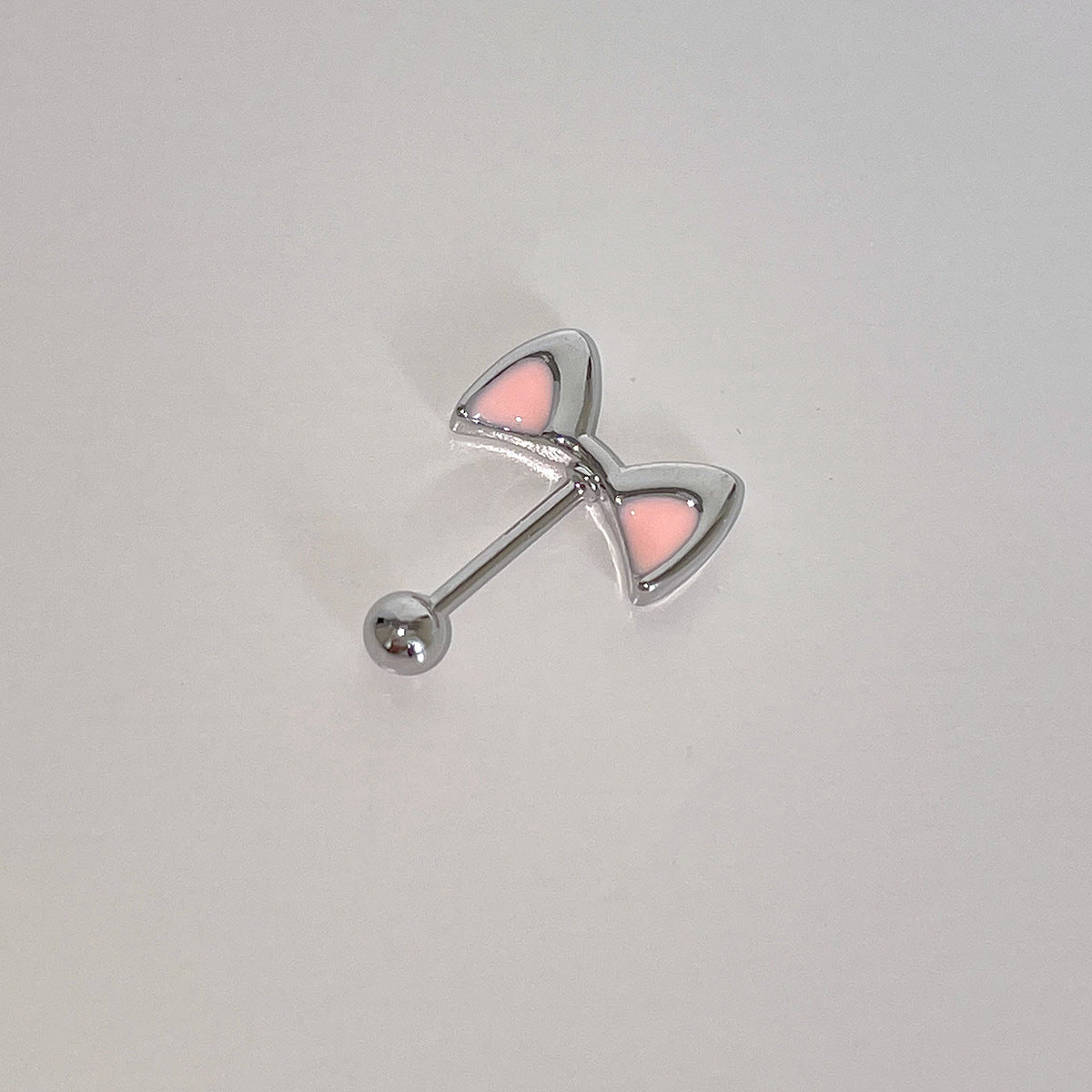 A관 - 고양이 귀 큐빅 티타늄 스틸 피어싱 귀걸이 [EH-4297] 25.12-1