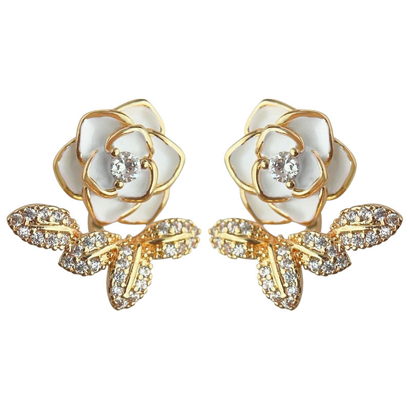 C관 - 산다화 모티프 14K 도금 감각적 귀걸이 [4291] 24.06-2