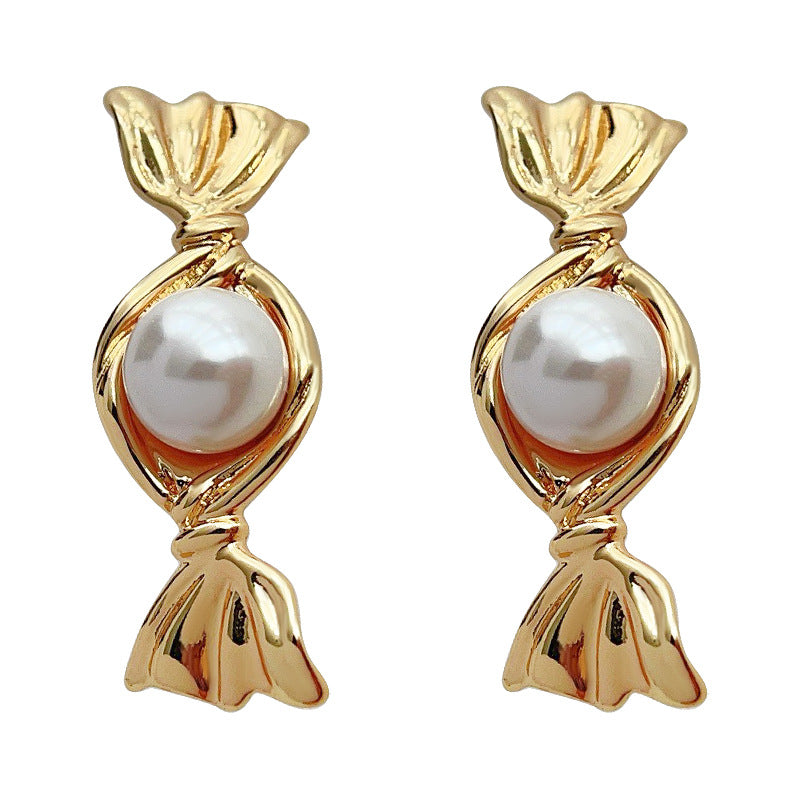 C관 - 14K 도금 사탕 모티프 감각적 귀걸이 [4287] 24.06-2