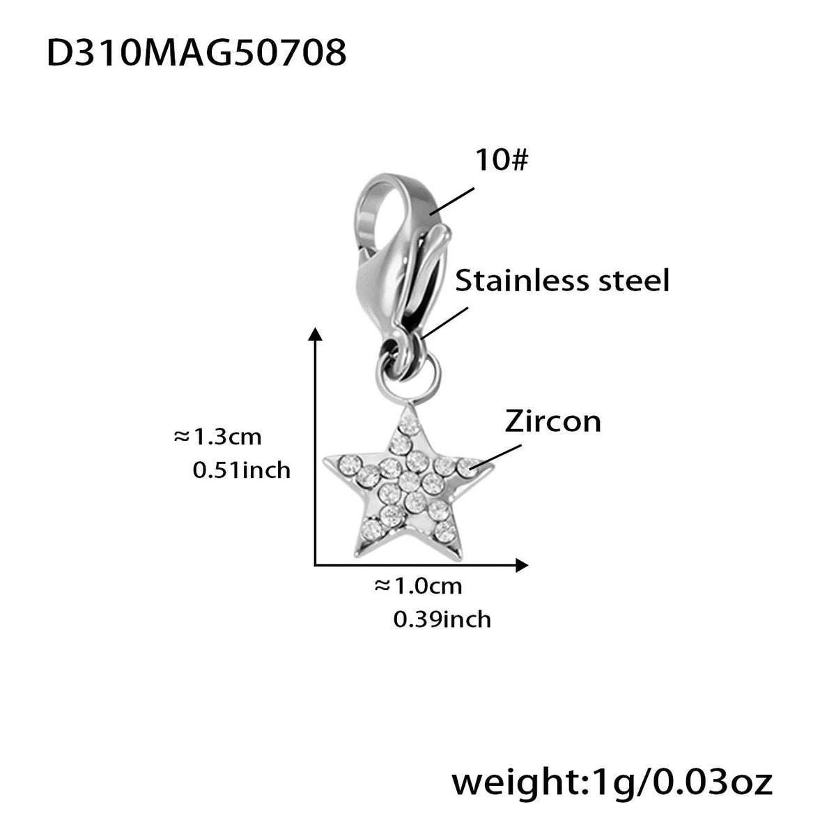 D관 - 스테인리스 스틸 DIY 다중 펜던트 팔찌 목걸이 [E670] 25.09-4