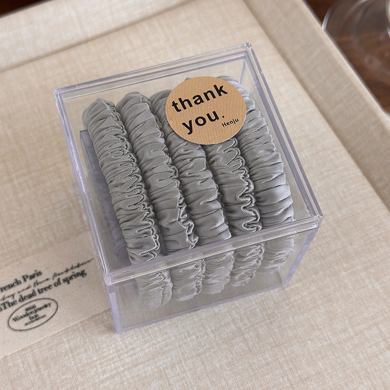 E관 - 새틴 고탄력 자국 없는 머리끈 헤어밴드 [27549] 25.10-1