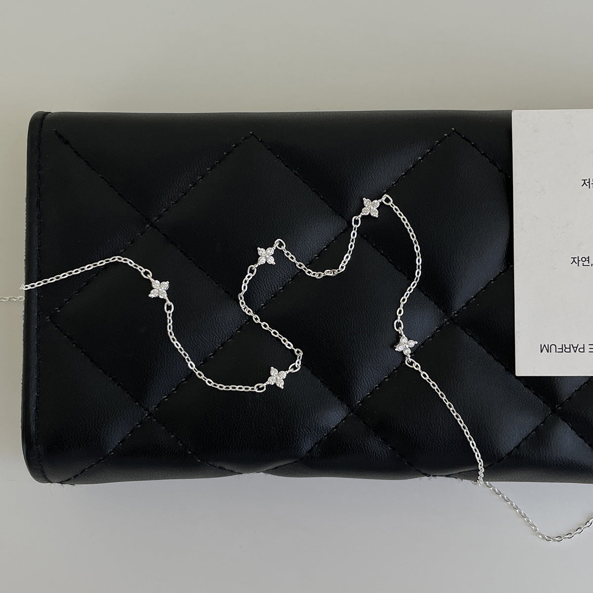 A관 - 925 실버 네잎클로버 디자인 목걸이 [XL-1228] 25.11-1