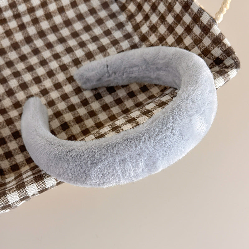 E관 - 퍼 소재 파스텔 볼륨 와이드 머리띠 [19179] 25.11-3