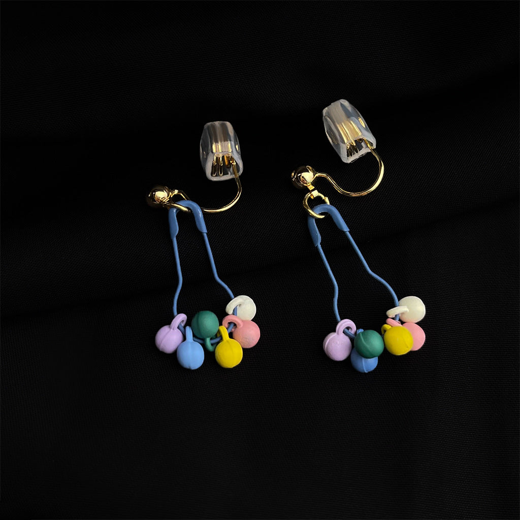 C관 - 18K 도금 에나멜 플라워 이어커프 귀걸이 [EJ0301S] 25.03-1