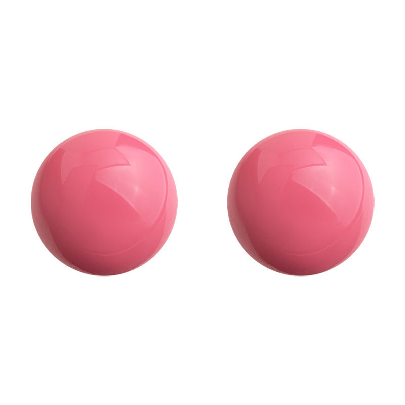 C관 - 로즈핑크 원형 레진 러블리 감성 디자인 귀걸이 [5674] 25.03-1