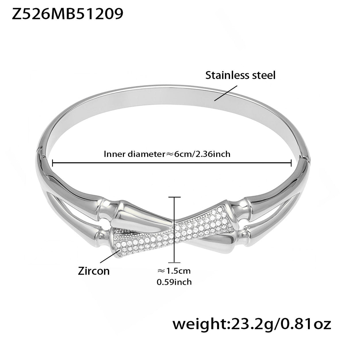 D관 - 스테인리스 스틸 18K 도금 큐빅 버클 팔찌 [Z525-Z527] 25.12-3