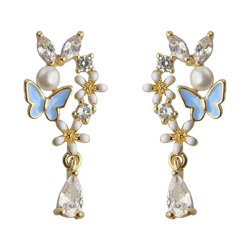 C관 - 14K 도금 여름 꽃 모티프 디테일 귀걸이 [4113] 24.06-1