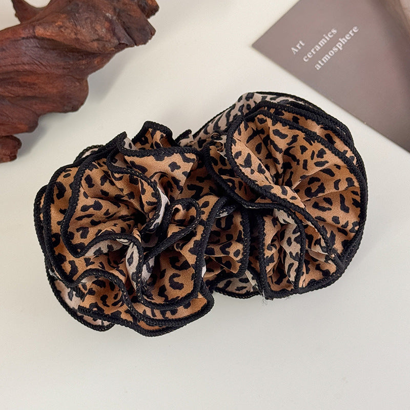 E관 - 호피 플라워 입체 디자인 집게핀 [27718] 25.11-4