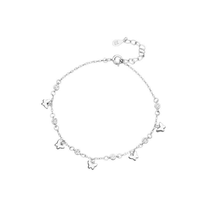 B관 - 999 실버 나비 펜던트 라운드 큐빅 팔찌 [YC4881SL_1] 25.11-2