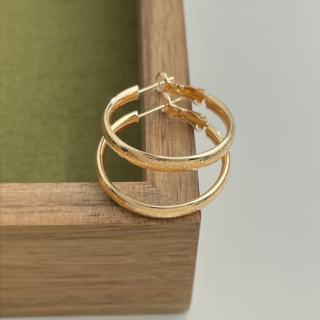 C관 - 무광 14K 도금 미니멀 링 귀걸이 [5731-5736] 25.03-3