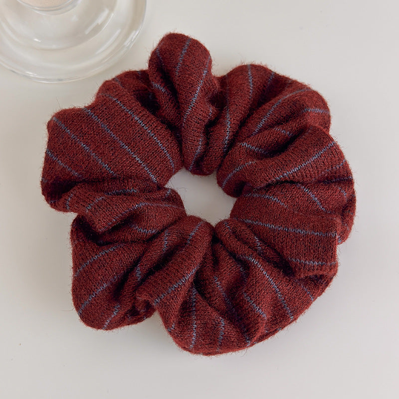 E관 - 사선 스트라이프 니트 울 머리띠 곱창 헤어밴드 [27523] 25.09-4