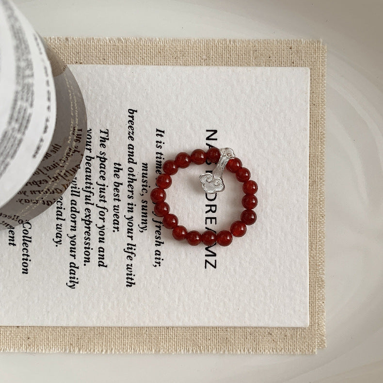 A관 - 아게이트 칼세도니 담수진주 비즈 925실버 반지 [RA] 25.11-4