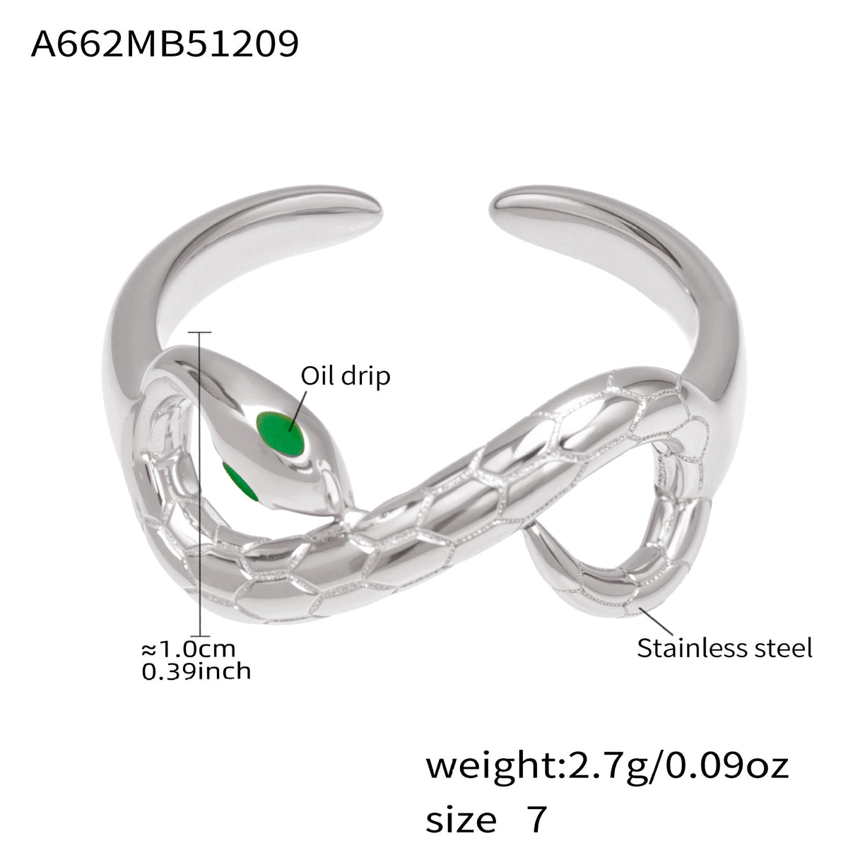 D관 - 스테인리스 스틸 18K 도금 미니 큐빅 오픈형 반지 [A382-A-A622-A674] 25.12-3