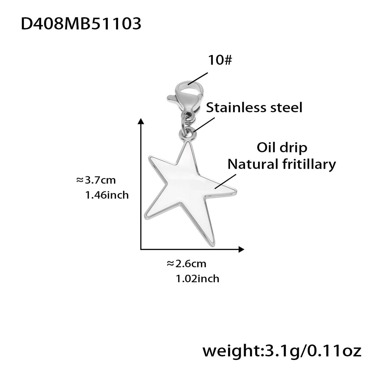 D관 - 스테인리스 18K 도금 천연 자개 대형 오각별 반지 귀걸이 [TXF460] 25.11-1