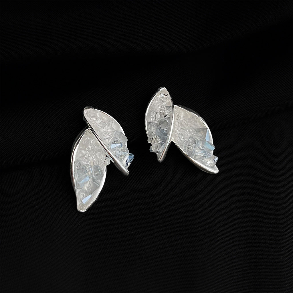 C관 - 18K 도금 에나멜 플라워 이어커프 귀걸이 [EJ0301S] 25.03-1