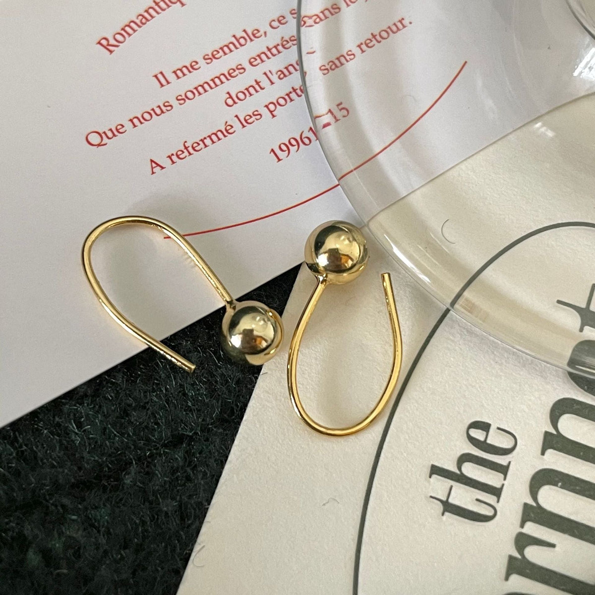 F관 - 925 실버 비즈 볼 후크 귀걸이 [C883] 25.12-1