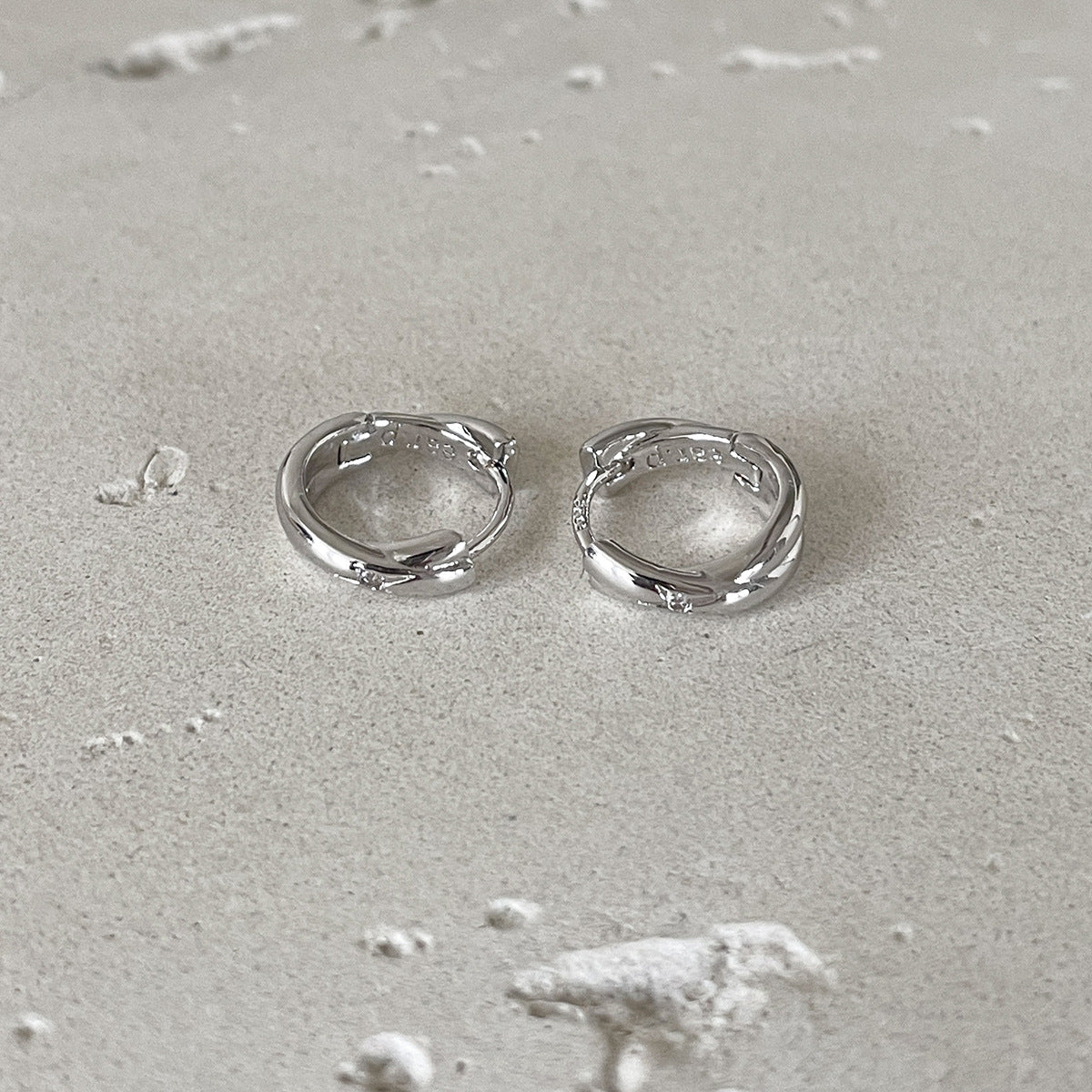 A관 - 크로스 심플 디자인 925 은침 귀걸이 [EH-4344] 25.12-2