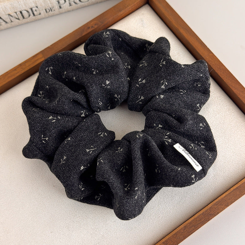 E관 - 니트 플라워 프린트 빈티지 곱창 헤어밴드 [27618] 25.10-5