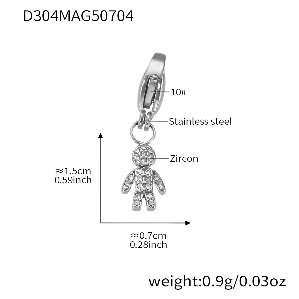 D관 - 스테인리스 스틸 DIY 다중 펜던트 팔찌 목걸이 [E670] 25.09-4