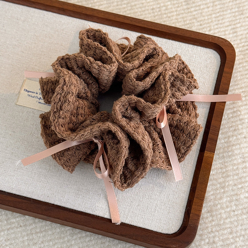 E관 - 니트 리본 디자인 곱창 헤어밴드 [27784] 25.12-2