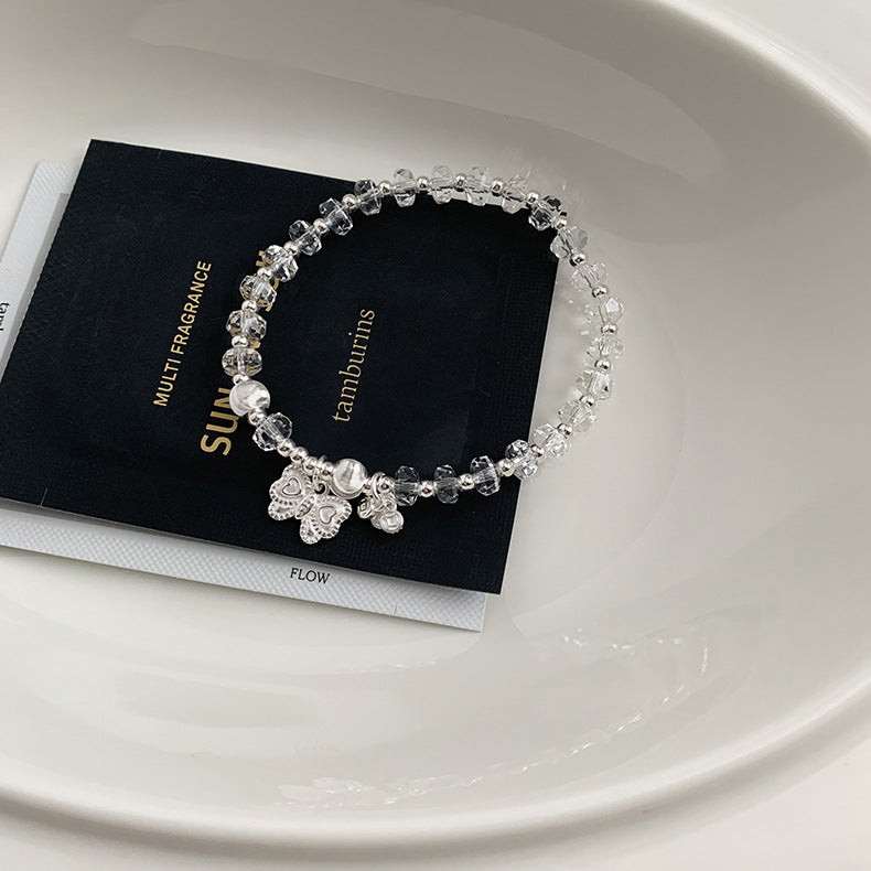 A관 - 925 실버 나비 고양이 핸드메이드 팔찌 [1076-1077] 25.10-3