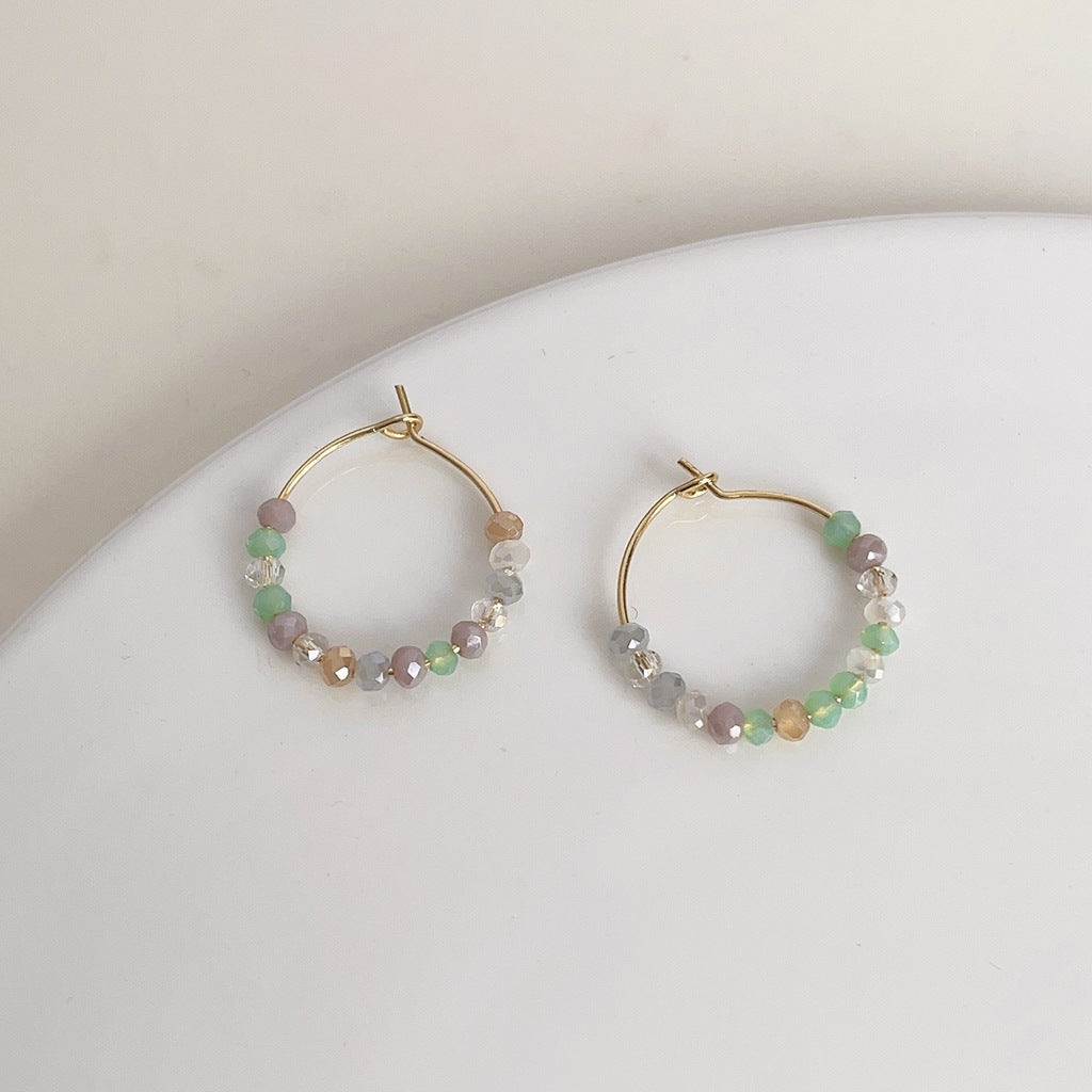 C관 - 여름 새 디자인 새롭고 귀여운 14K 도금 은침 귀걸이 [3858-3859] 24.05-3