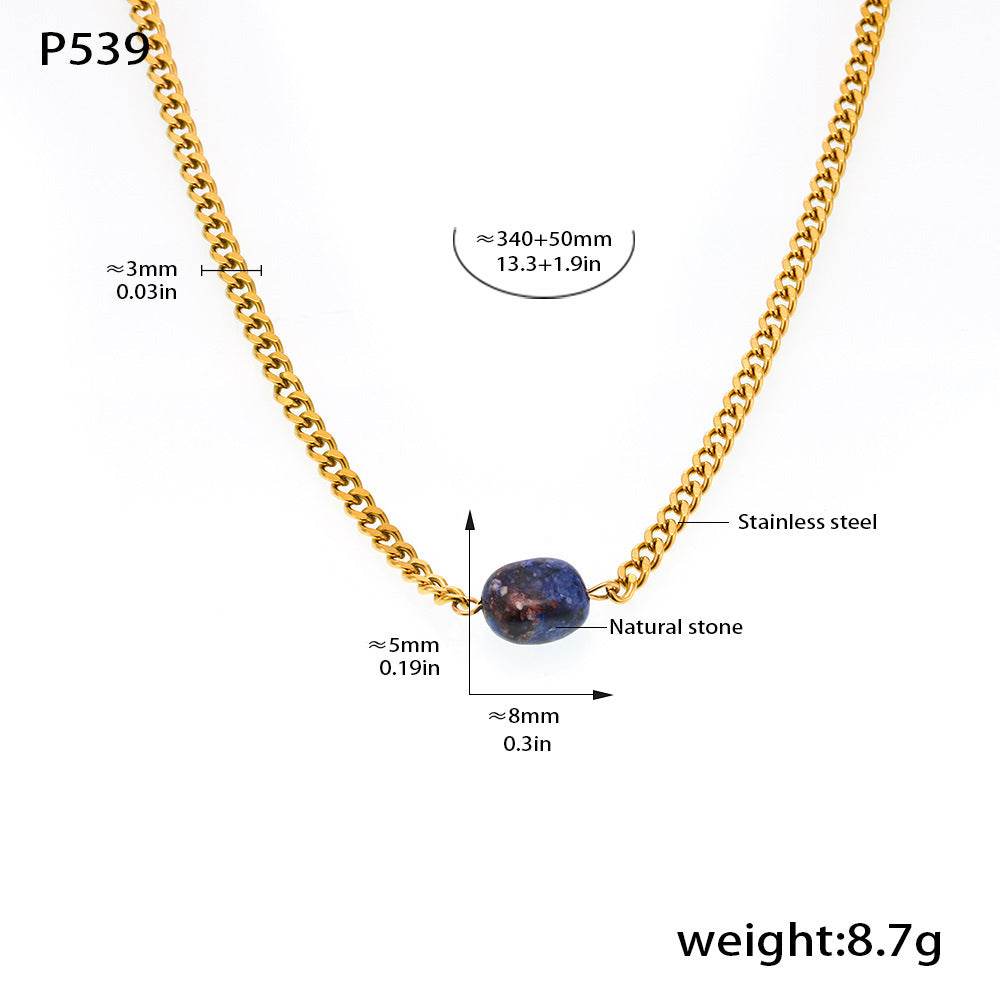 D관 - 진주 스테인리스 스틸 18K 도금 목걸이 귀걸이 [P539-F340] 25.03-4