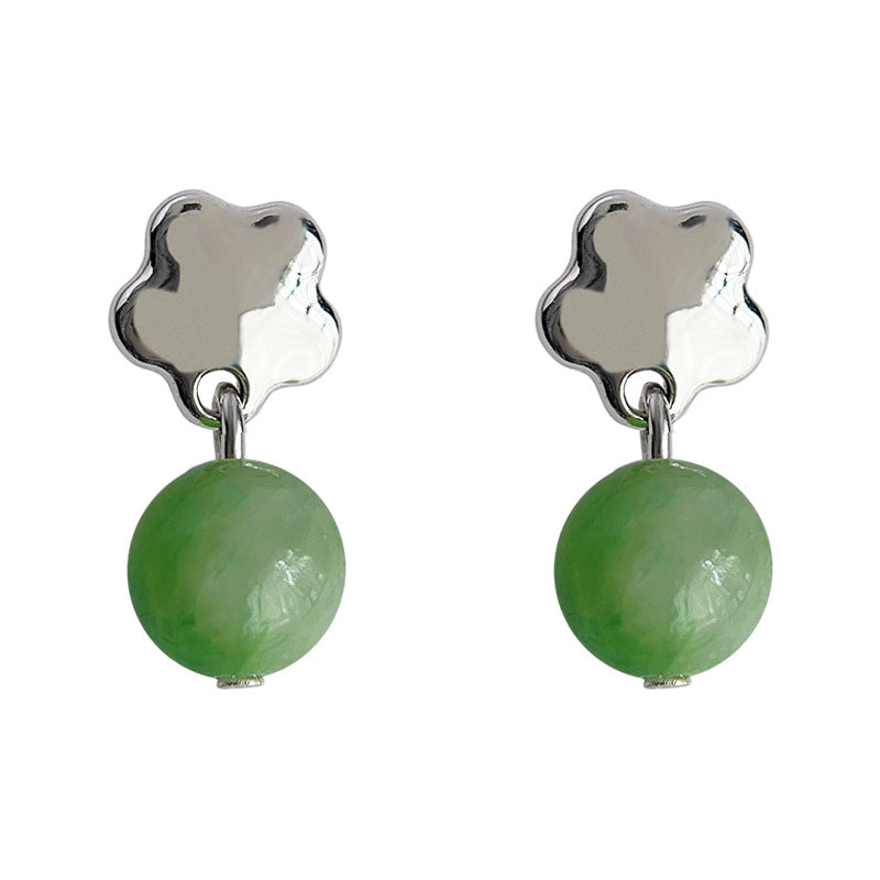 C관 - 여름 새싹 디자인 숲 속 스타일 천연석 기하학 귀걸이 [3856] 24.04-3