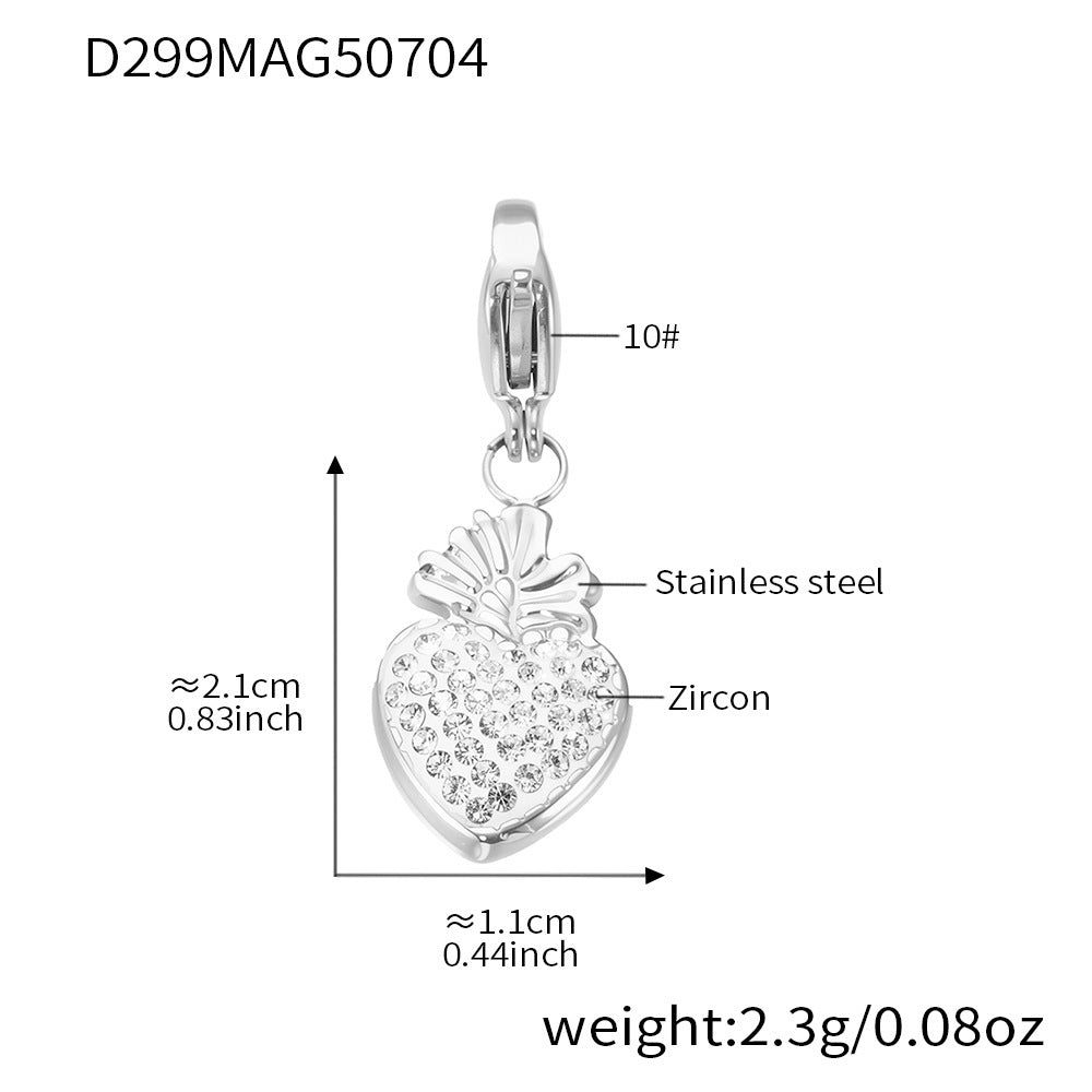 D관 - 스테인리스 스틸 DIY 다중 펜던트 팔찌 목걸이 [E670] 25.09-4