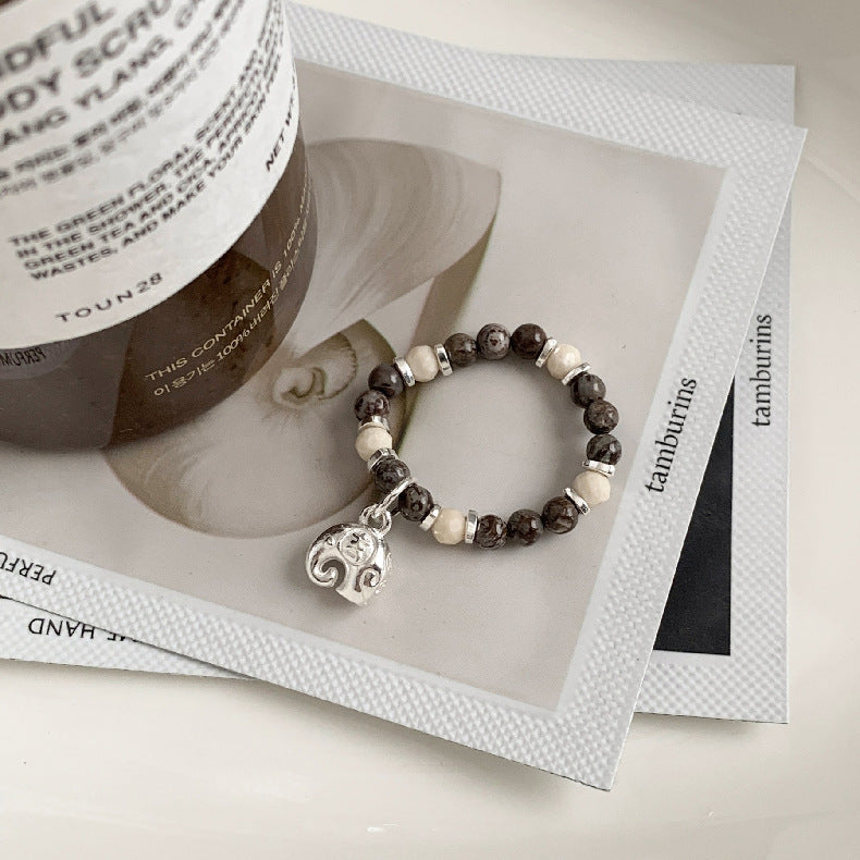 A관 - 클로버 십자가 하트 코끼리 미니 펜던트 925실버 비즈 반지 [RC] 25.11-4