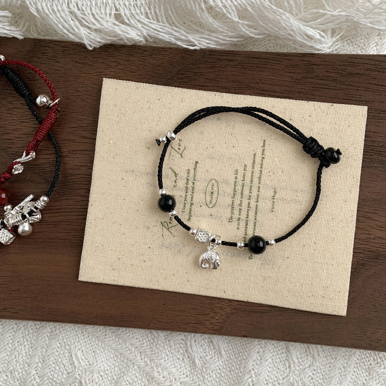 A관 - 925 실버 강아지 코끼리 펜던트 스트랩 팔찌 [1603-1605-1606] 25.11-2