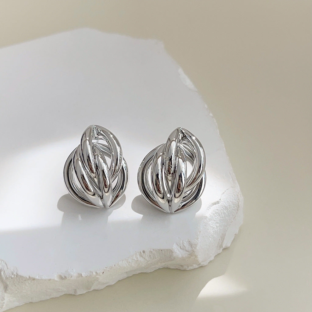 C관 - 업그레이드 18K 도금 고급스러운 기하학 귀걸이 [3701-3702] 24.04-2