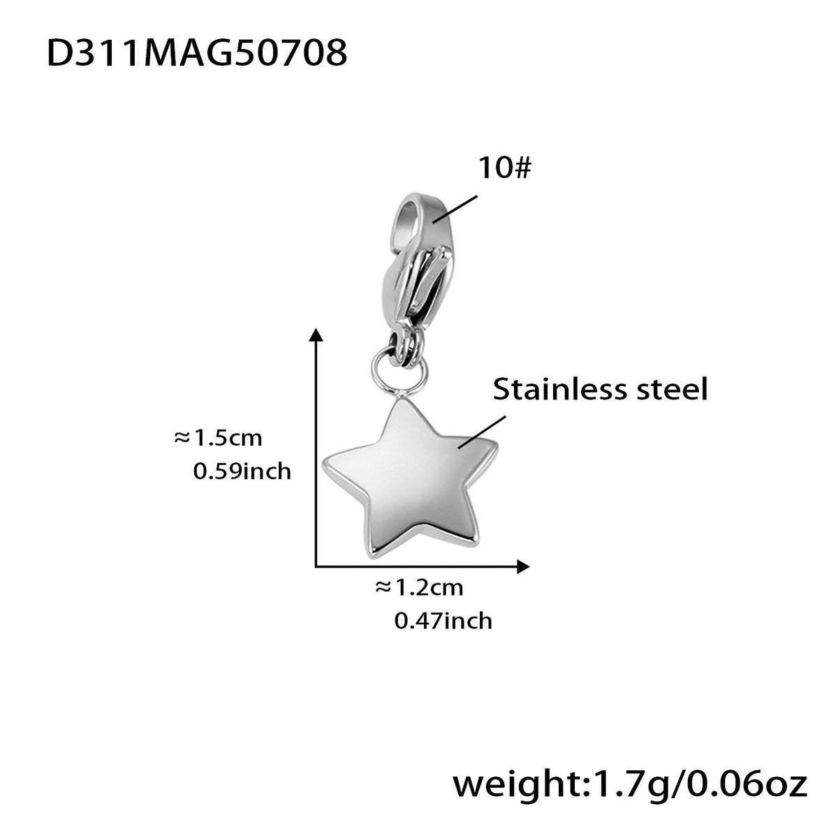 D관 - 스테인리스 스틸 DIY 다중 펜던트 팔찌 목걸이 [E670] 25.09-4