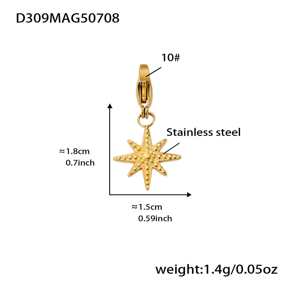 D관 - 스테인리스 스틸 DIY 다중 펜던트 팔찌 목걸이 [E670] 25.09-4