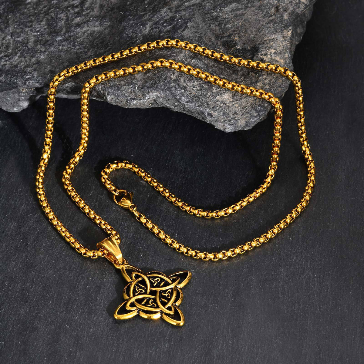 G관 - 스테인리스 스틸 원형 매듭 디자인 펜던트 목걸이 [PN-1945] 25.10-5