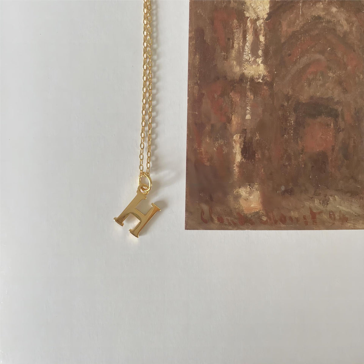 F관 - 925 실버 이니셜 H 펜던트 목걸이 [B1194] 25.12-2