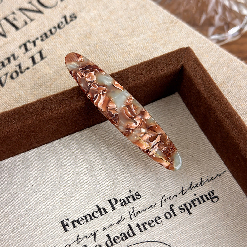 E관 - 아세테이트 타원형 헤어핀 [24170] 25.09-4