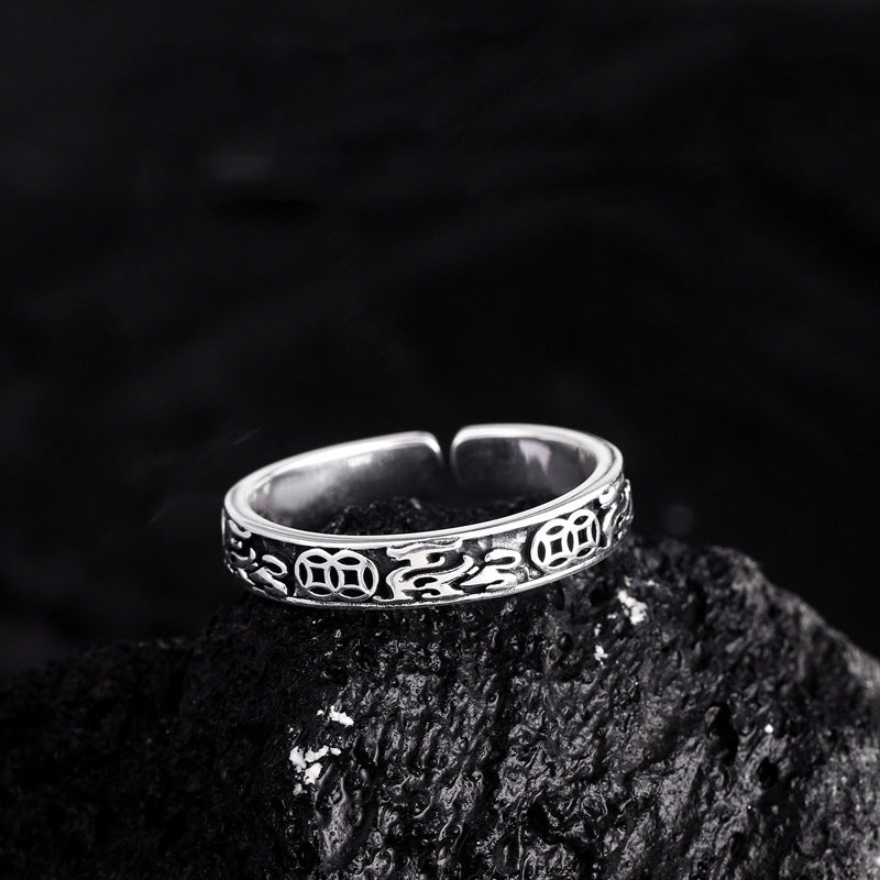 G관 - 재물복 비휴 디자인 오픈형 반지 [J2673] 25.11-4