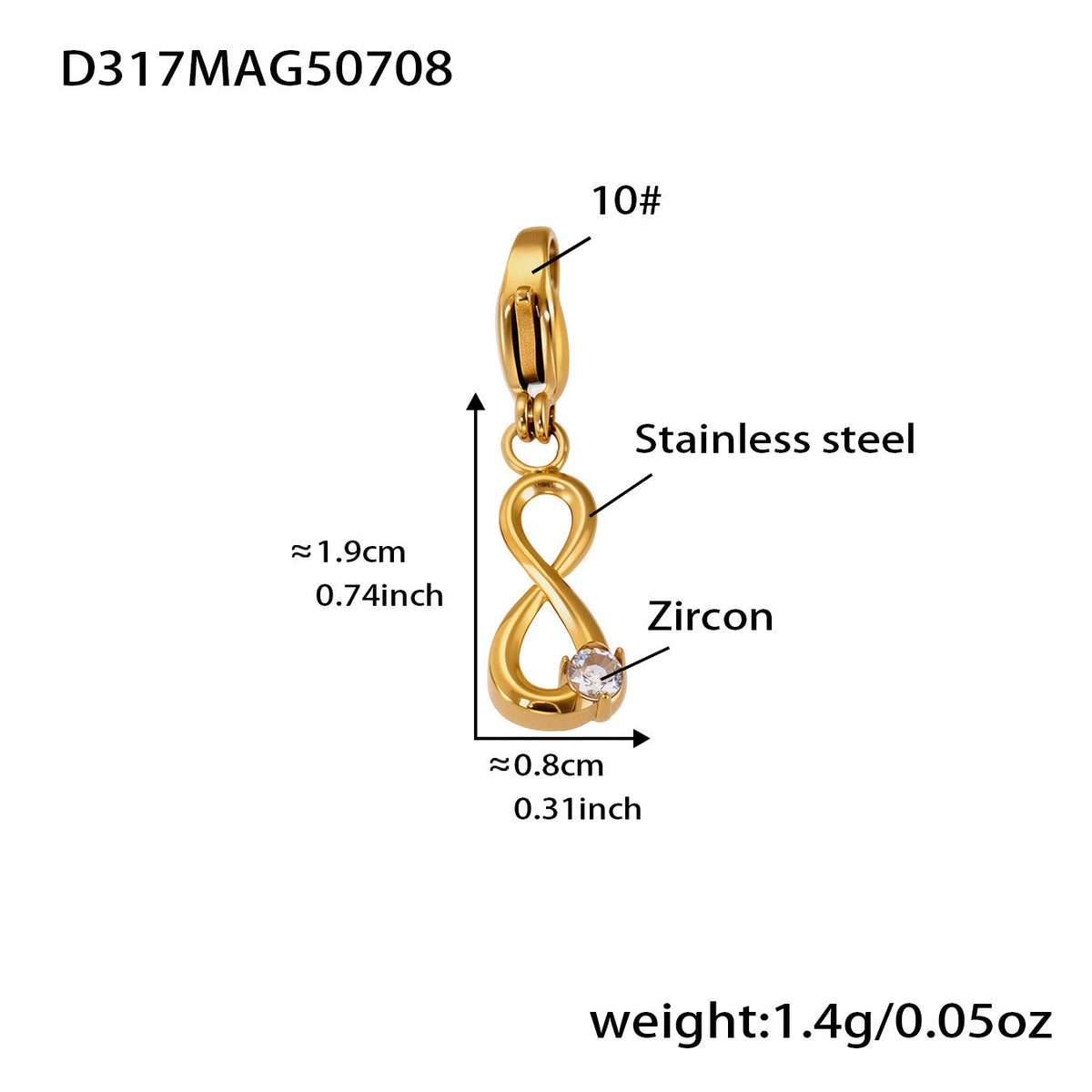 D관 - 스테인리스 스틸 DIY 다중 펜던트 팔찌 목걸이 [E670] 25.09-4