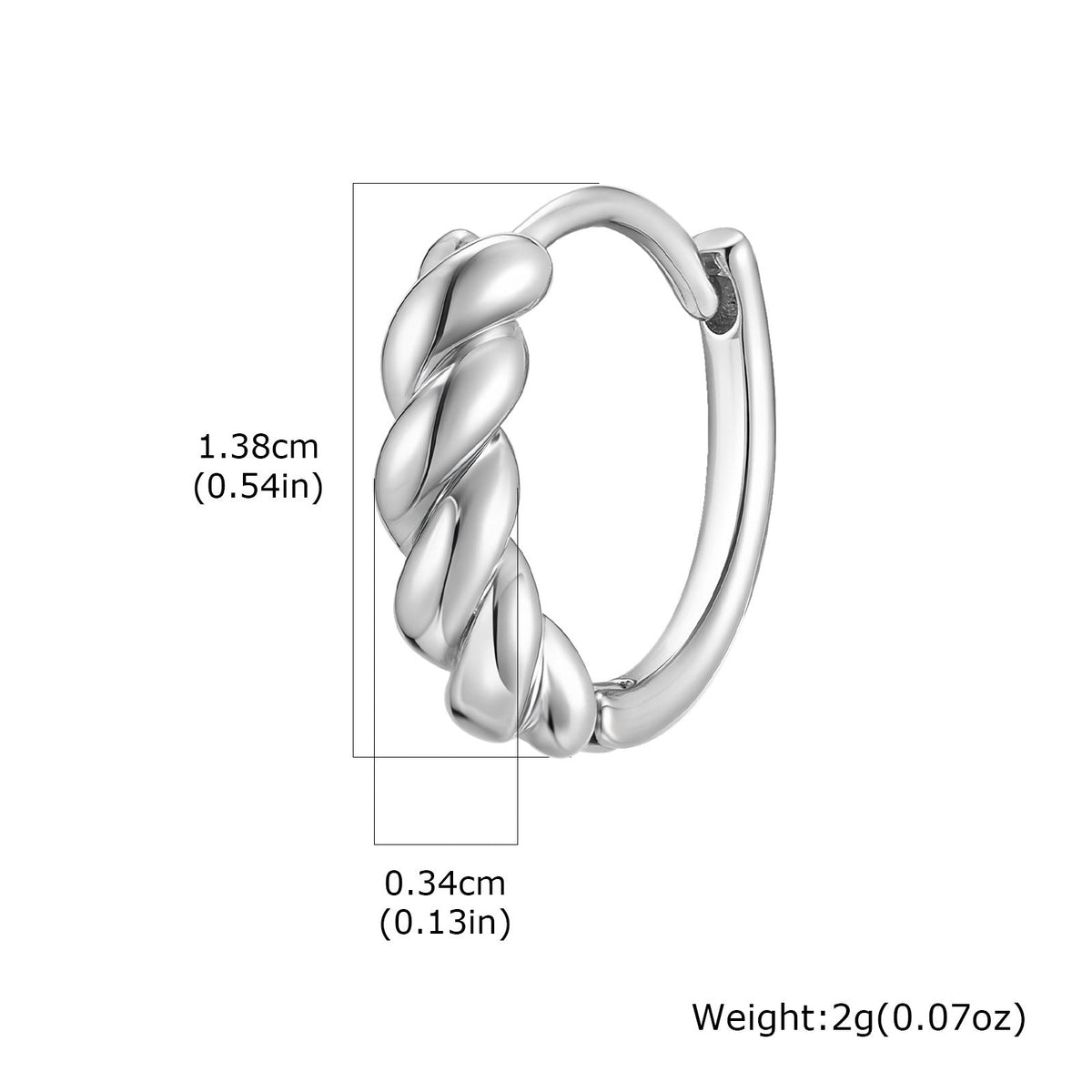 G관 - 스테인리스 스틸 트위스트 링 귀걸이 [EH-840] 25.12-1