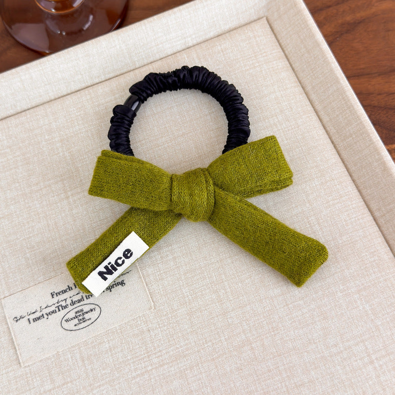 E관 - 니트 리본 디자인 슬림형 머리끈 헤어밴드 [27575] 25.10-3