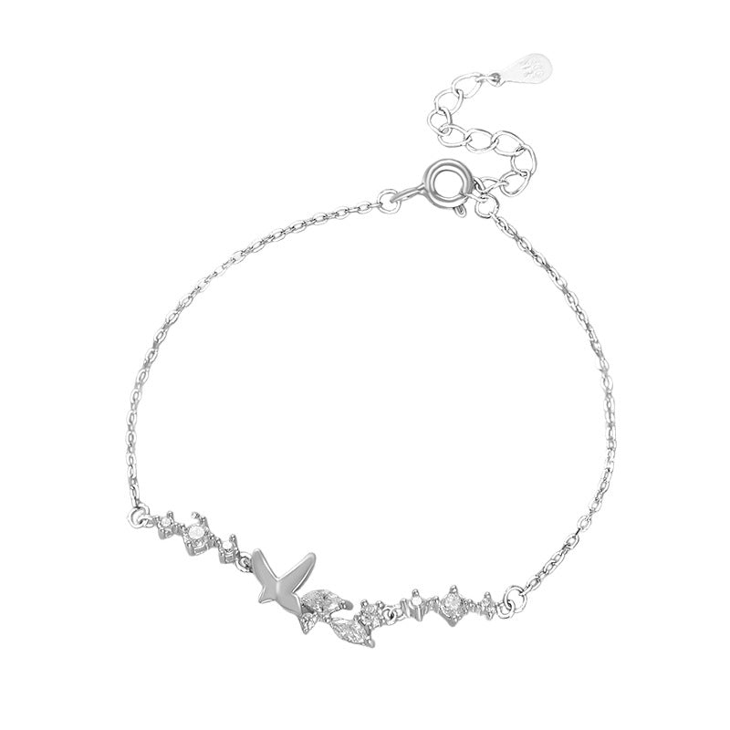 B관 - 999 실버 나비 큐빅 펜던트 팔찌 [YC4368SL_1] 25.10-4