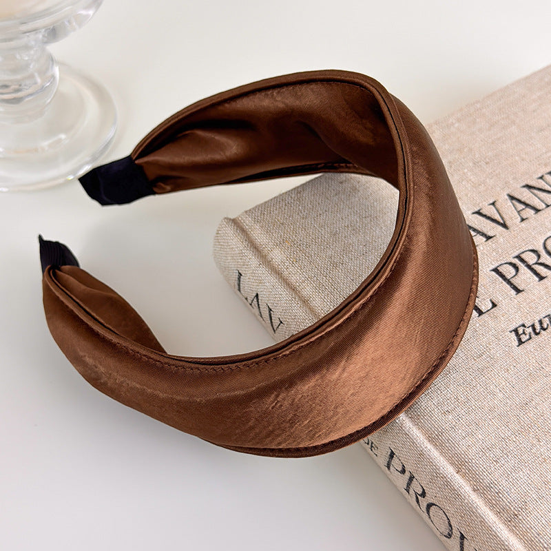 E관 - 새틴 패브릭 와이드 머리띠 [27515] 25.09-4